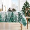 Christmas Forest Cardinal Pine Tree Waterproof Tablecloth Party Table Decor Winter Holiday Kitchen Dining Tablecloth Xmas Decor