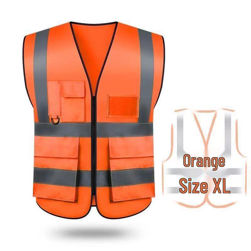 Kamizelka odblaskowa ochronna z wieloma kieszeniami na zamówienie do użytku na zewnątrz, do sanitacji, ogrodnictwa i ochrony z bezpłatnym nadrukiem