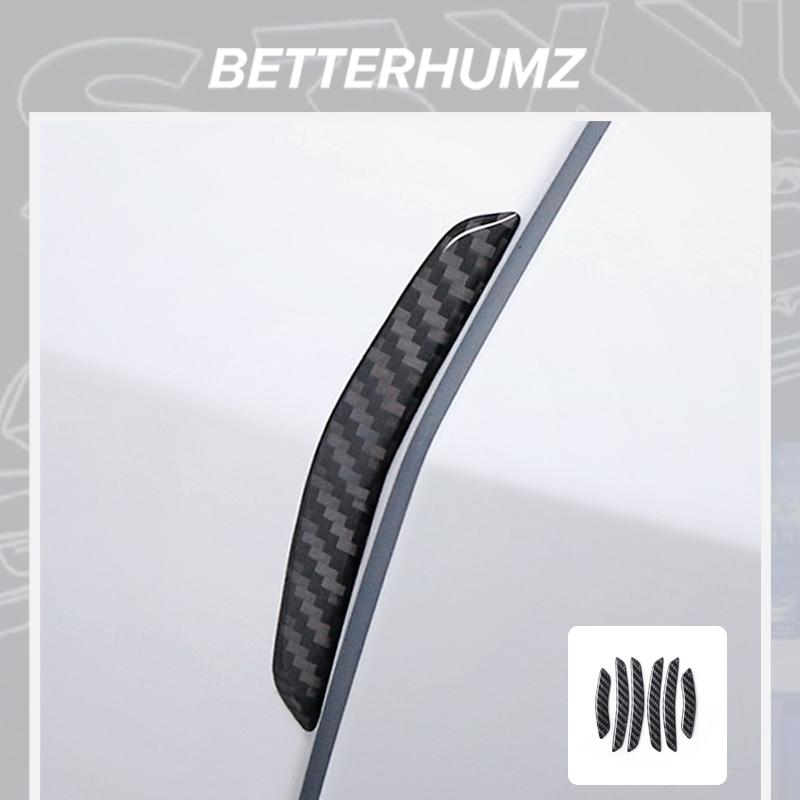 For Tesla Model Y 2019- 2025 Juniper Carbon Fiber Car Body Door Anti-Collision Strips Protect Stickers Decoration Accessories