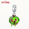 Copper Metal Halloween Dangle Witch Magic Girl Charm Bead Components Luminous Bead Components Compatible With Authentic Original Bracelet High