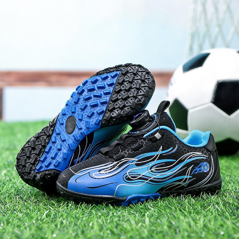 Children's Football Shoes, Rotating Buckle, Male and Female Primary School Students, Broken Nails, Rubber Soles, Professional Training Spikes