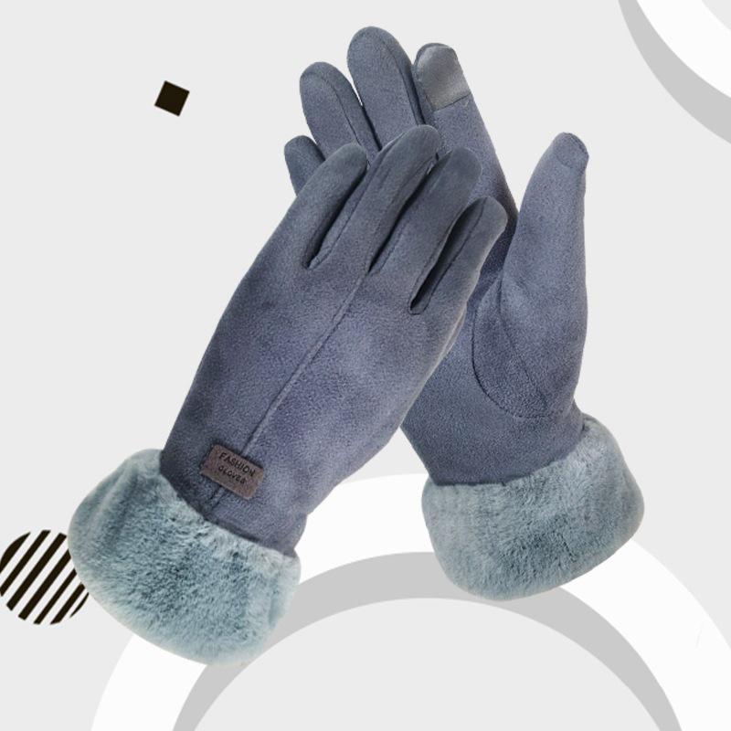 

Вельветові Велосипедні Рукавички З Сенсорним Екраном Велосипедні Осінь Зима Жіночі Спортивні Вуличні Теплі Вітрозахисні Модні Жіночі D