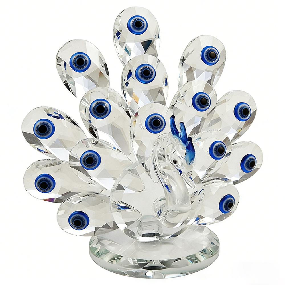 Прозрачный Хрустальный Павлин Украшение Романтичный Хрустальный Животный Коллекционный Комната Стол прозрачный