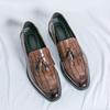 Men's shoes, pointed British small leather shoes, business dress, men's loafers, overfitting casual shoes