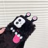 Ins Black Little Monster for Apple 16 Mobile Phone Case Plush for IPhone15promax Soft 14 Female 13 Funny X