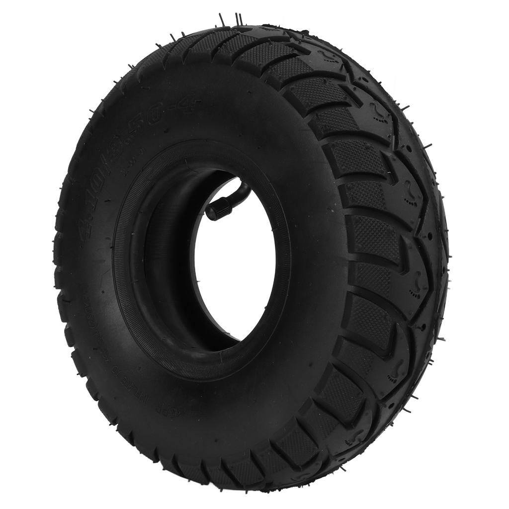 10 Inch 4.10 3.50‑4 Inner Tube Tire with Bent Valve 4.10 3.50‑4 Rubber Inner Outer Tyre Pneumatic Tire Replacement