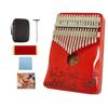 Yoseka Kalimba 17 Christmas Deer Guide Storage Case Included (Thumb Piano) Keys, Pattern, Cute, Beginner's Included, Vibration-Dampening