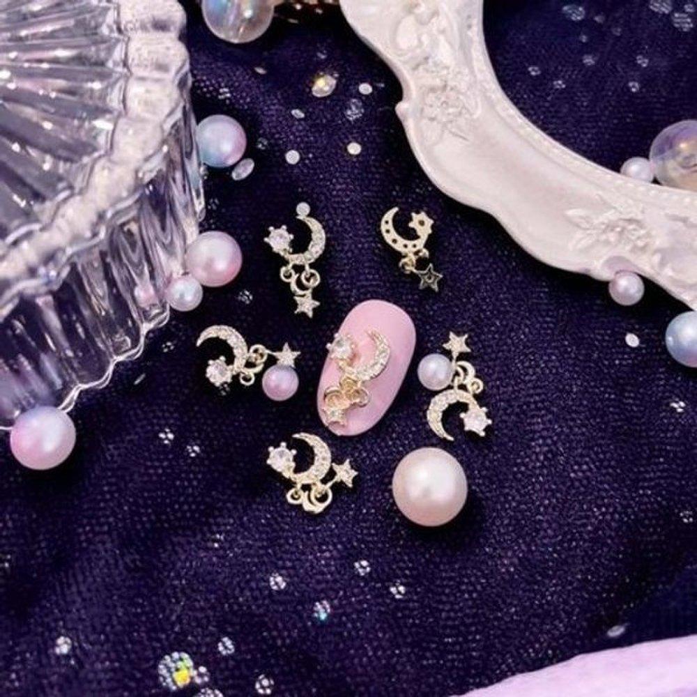 

[JHQS7NLN_4B](Save) Nail Parts Dangle Jewelry Zircon Parts