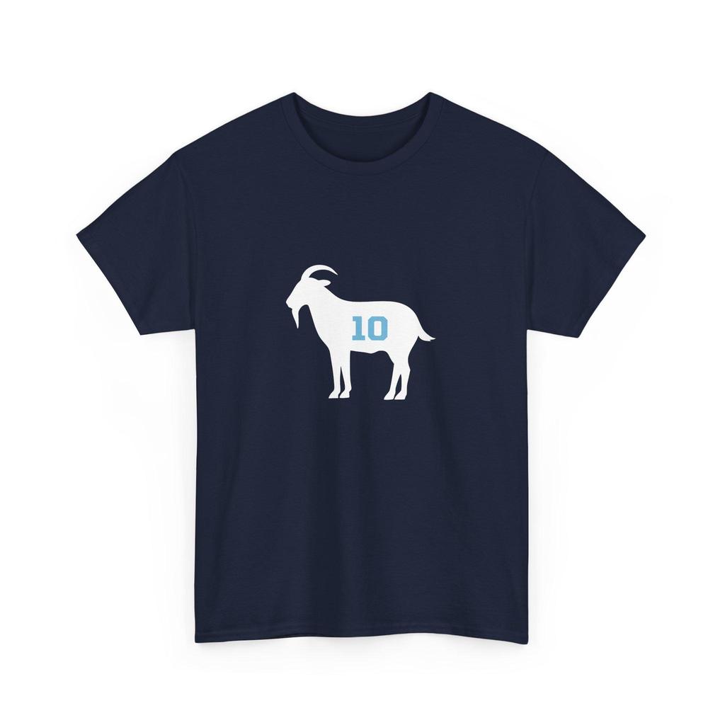 Unisex Goat No10 Messi Silhouette Tshirt Argentina Football Legend Print Cotton Short Sleeve World Cup Soccer Fan Casual Tee