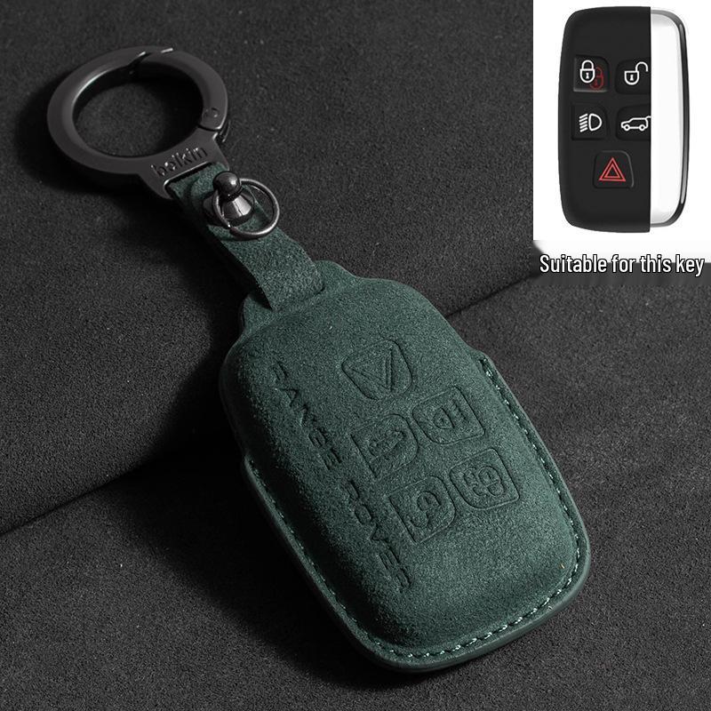 Compatible 3D Suede Key Cover for Land Rover, Range Rover Discovery, Sport 2, and Autobiography 4th/5th Gen Models.