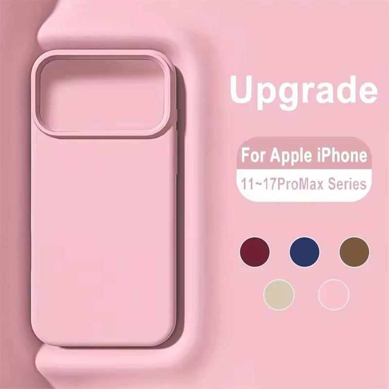 Official Liquid Silicone Phone Case For iPhone 17 16 15 14 13 12 11 Pro Max Soft Cases For iPhone Air 16E 15 14 Plus 12 13 Mini Cover