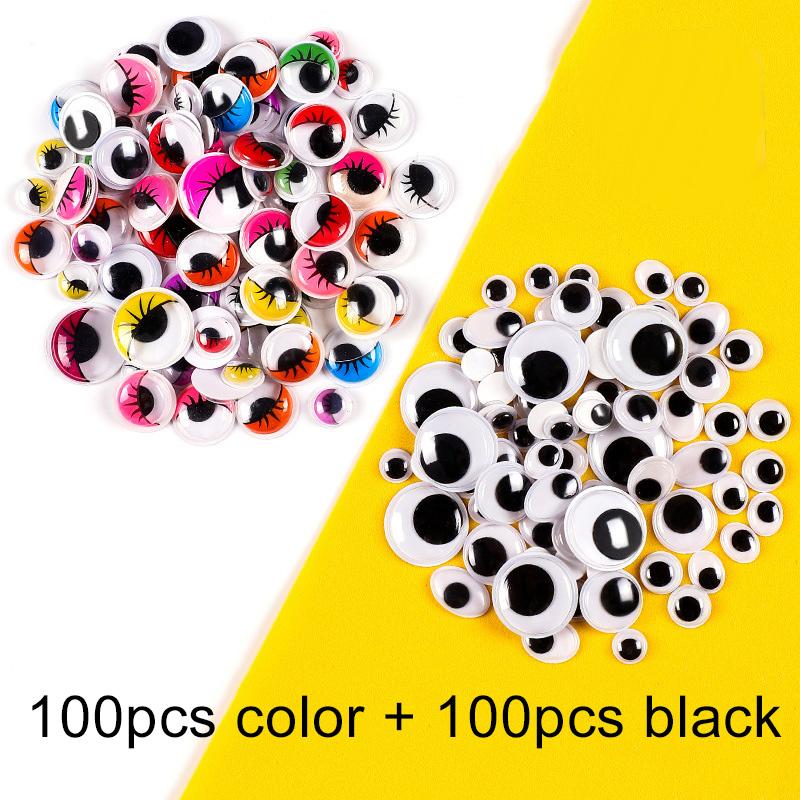 Self-Adhesive Wiggly Doll Eye DIY Handicraft Materials Plastic Movable Color Household Craft Supplies Handmade Accessories TMZ