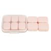Portable Medicine Organizer Waterproof Case PP,PC Pill Organizer Removable Compartments Pink Vitamin Container Daily Medication