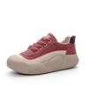 Women's Retro Leather Sneakers: Spring Thick-Soled Lace-Up Flats, Versatile Casual Sport Shoes with Soft Sole