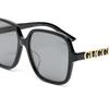 Gucci Letter Decorated Irregular Shape Sunglasses Unisex Sunglasses Black GG1189SA-002