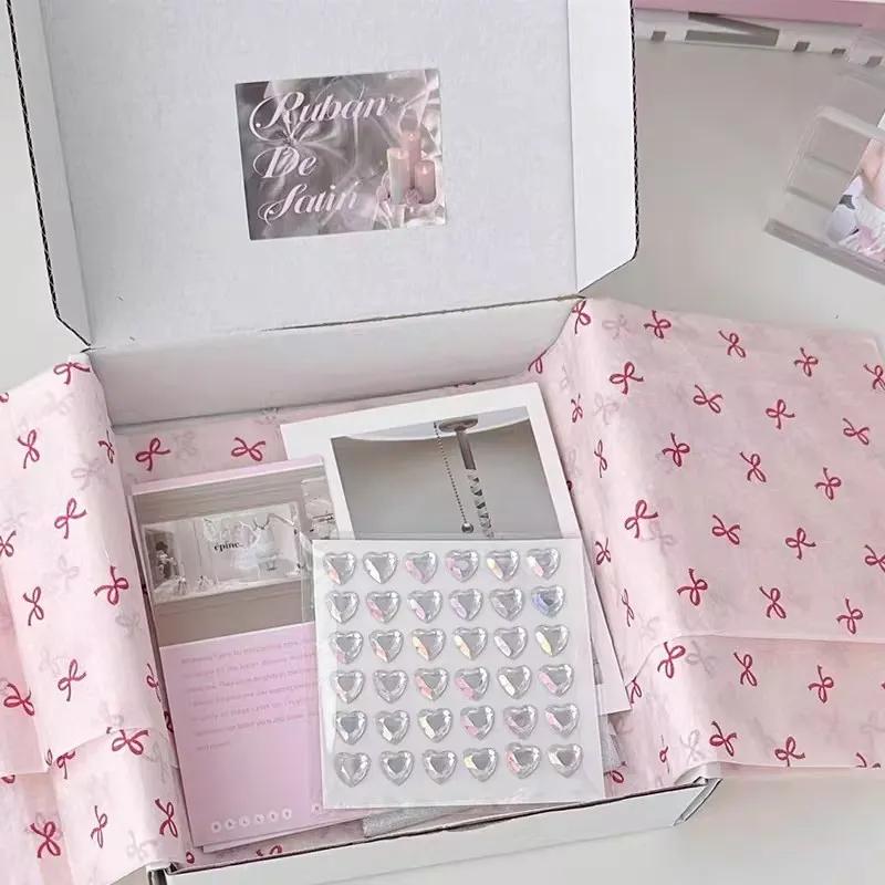 10 Stück Rosa Schleife Sydney Papier Handgeknetetes Papier Baumwollpapier Bouquet Blumenverpackungspapier Kleine Geschenkverpackungspapier