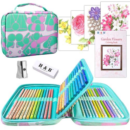 

Roleness Macaron Colored Pencils, 50 Colors, Oil-Based, Professional, for Kids and Adults, Coloring Books, Pastel, Soft Core, Art Supplies Set, Eraser