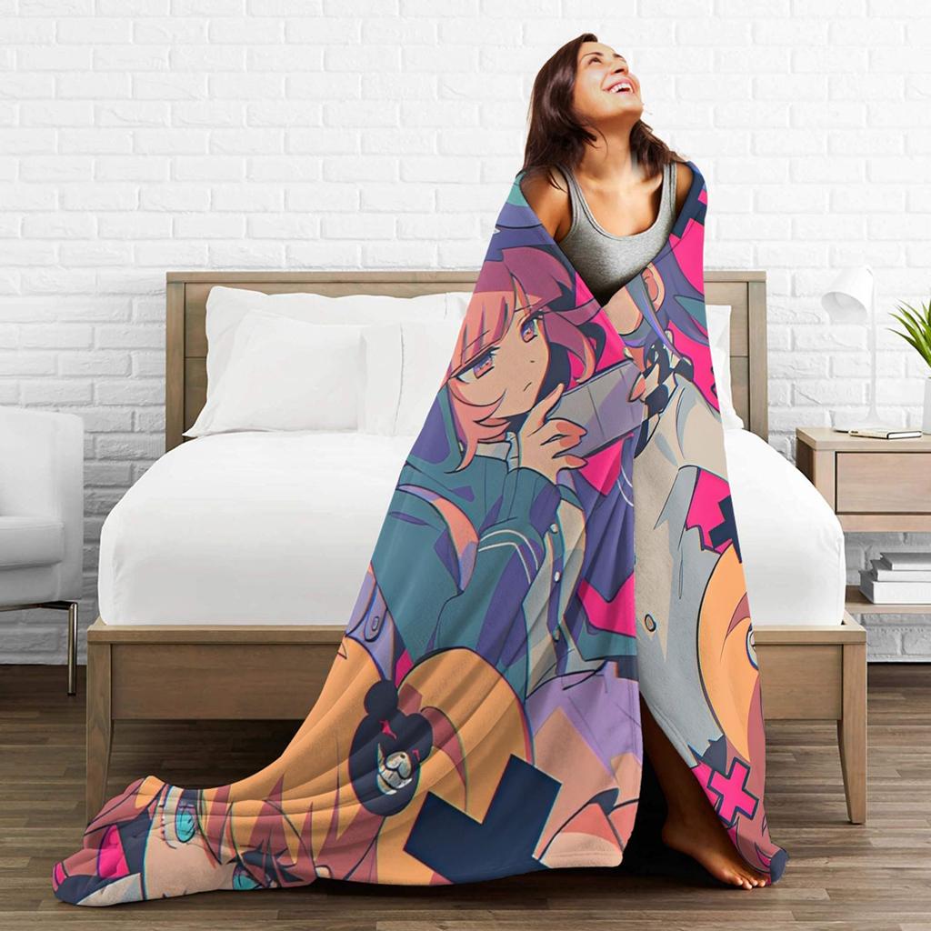Danganronpa Japanese Anime Throw Blanket for Couch  Fuzzy Soft Plush Blanket 50x60 Inch Multi-size Bedspreads for All Seasons