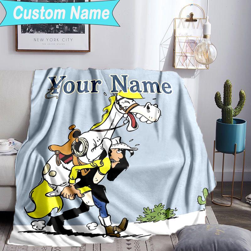Custom Name Blanket Luke Wild West Blanket Bedding Blanket for Travel, Camping, Living Rooms, Offices, Sofas, Fan Christmas gift