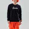 Anta Cartoon Embroidered Fleece Warm Round Neck Sports Sweatshirt Men Sweatshirt Black 952148708-4