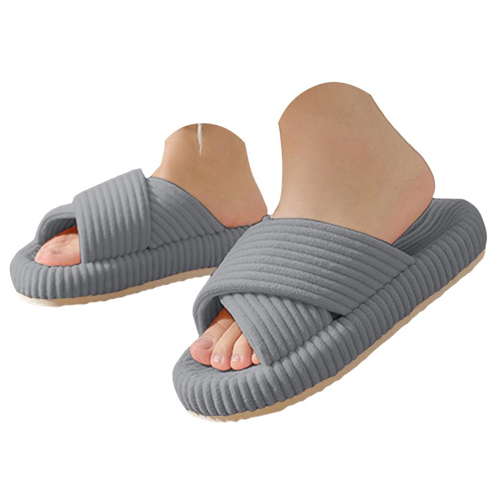 Slippers For Women Memory Foam Open Toe Slip Bedroom Comfy Shoes With Strap Washable Slippers for Women