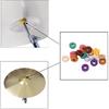 Sevender 20pcs Multicolor 2.5cm Drum Cymbal Felts Non-Slip Felt Cotton Pad Cymbal Replacement Accessories