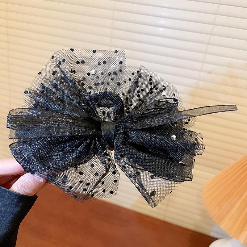 Big Large Satin Bow Ribbon Hair Clip Fashion Elegant Temperament Women Girls Ponytail Clip Ribbon Hair Clips Wedding Hair Accessories Gifts
