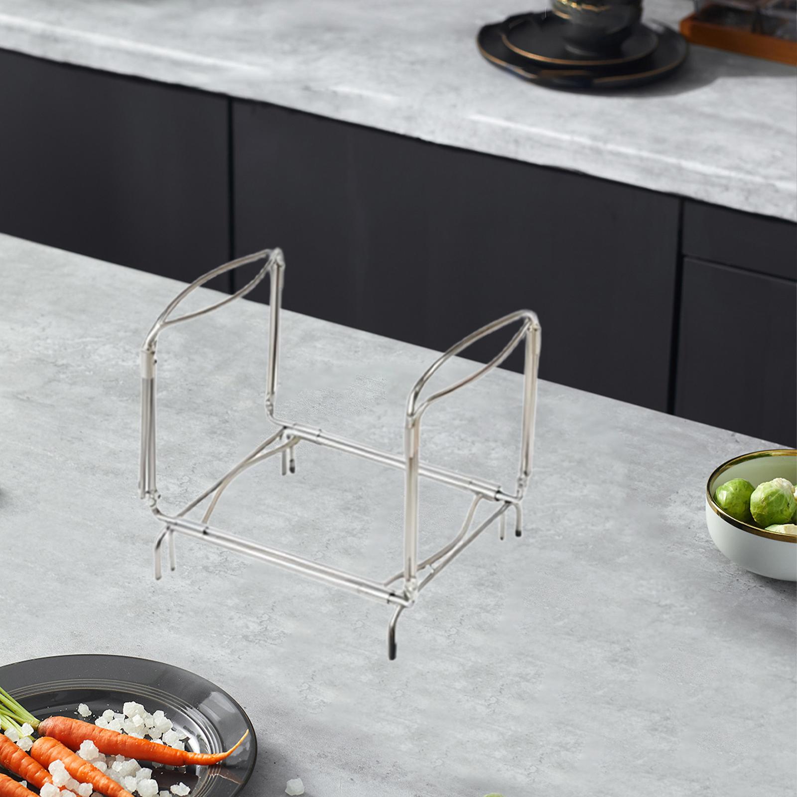 

Retractable Steam Rack Easy to Clean Sturdy Construction with Handles Versatile Heavy Duty Cooking Accessories Kitchen Tool срібний