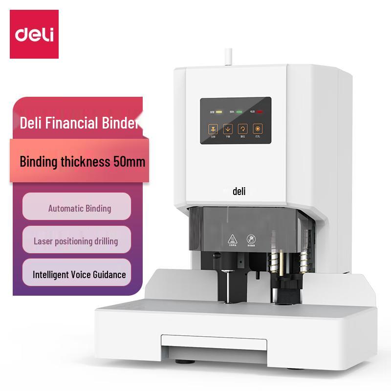 

Deli Automatic Financial Document Binding Machine CN plug (adapter included)