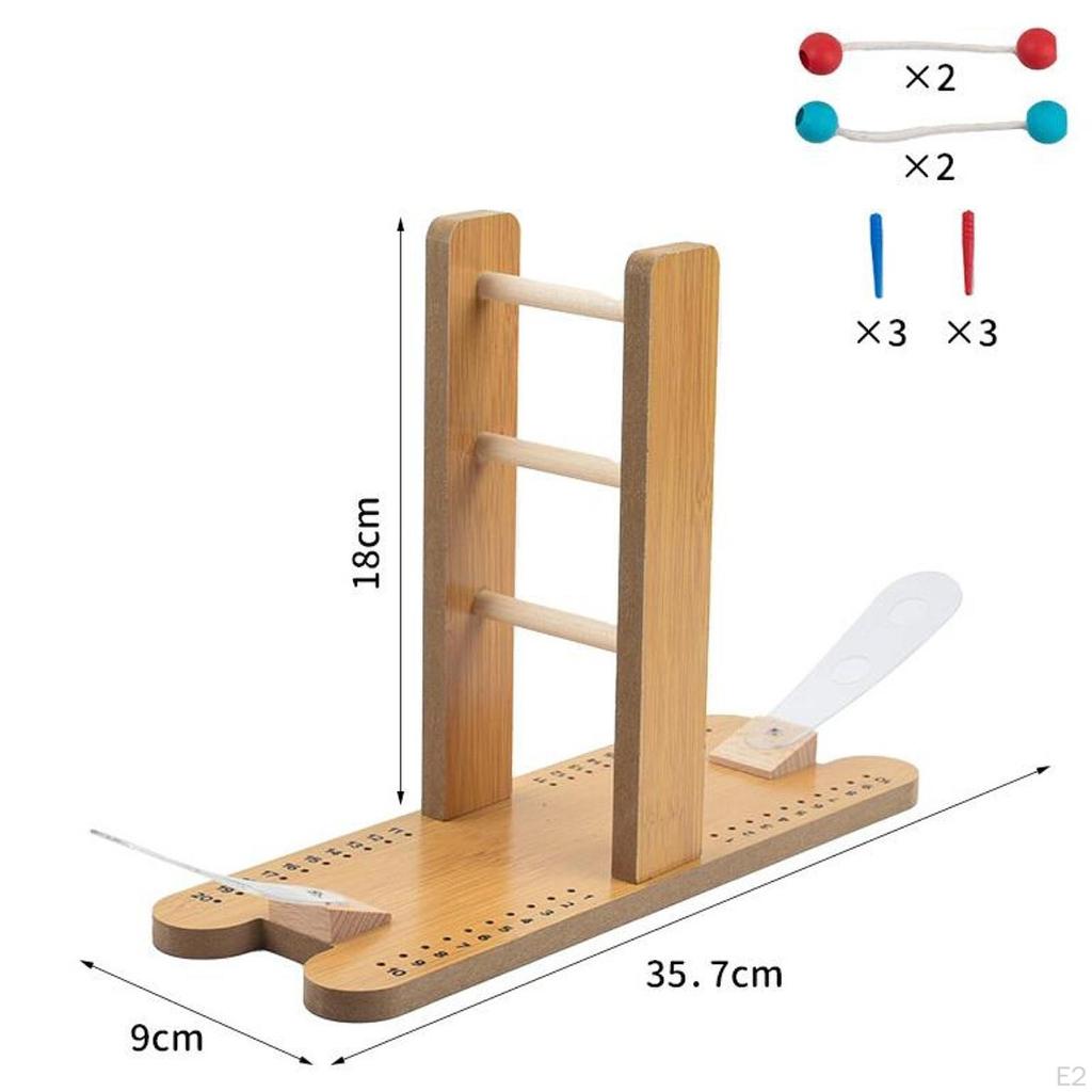 Wooden Golf Tossing Set Entertainment Activities Practice Portable Wood Ornament Toy for Lawn