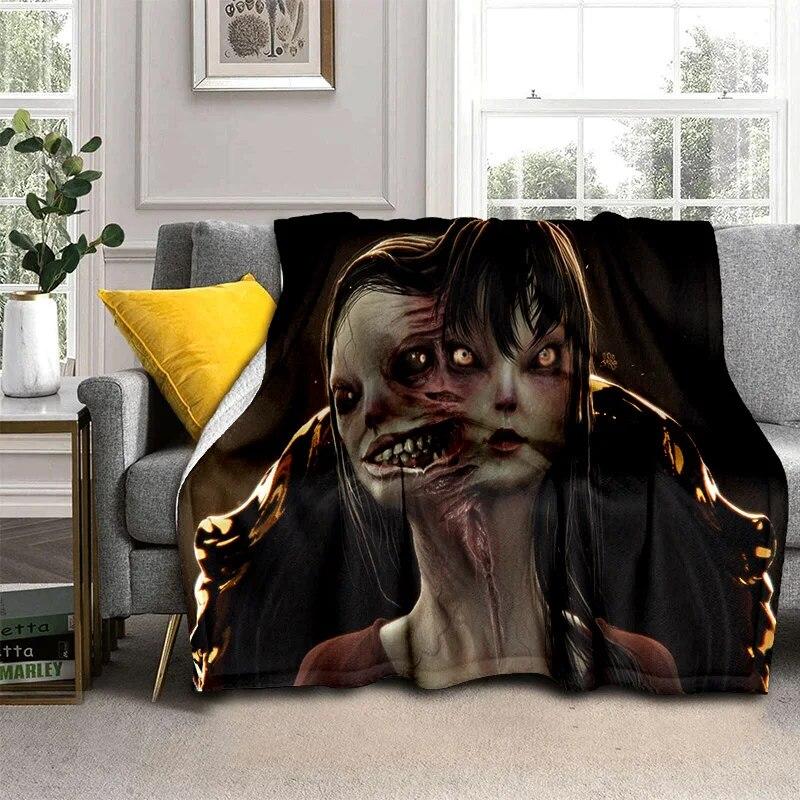 3D Horror Ghost Junji Ito Tomie Kawakami Blanket,Soft Throw Blanket for Home Bedroom Bed Sofa Picnic Travel Office Cover Blanket