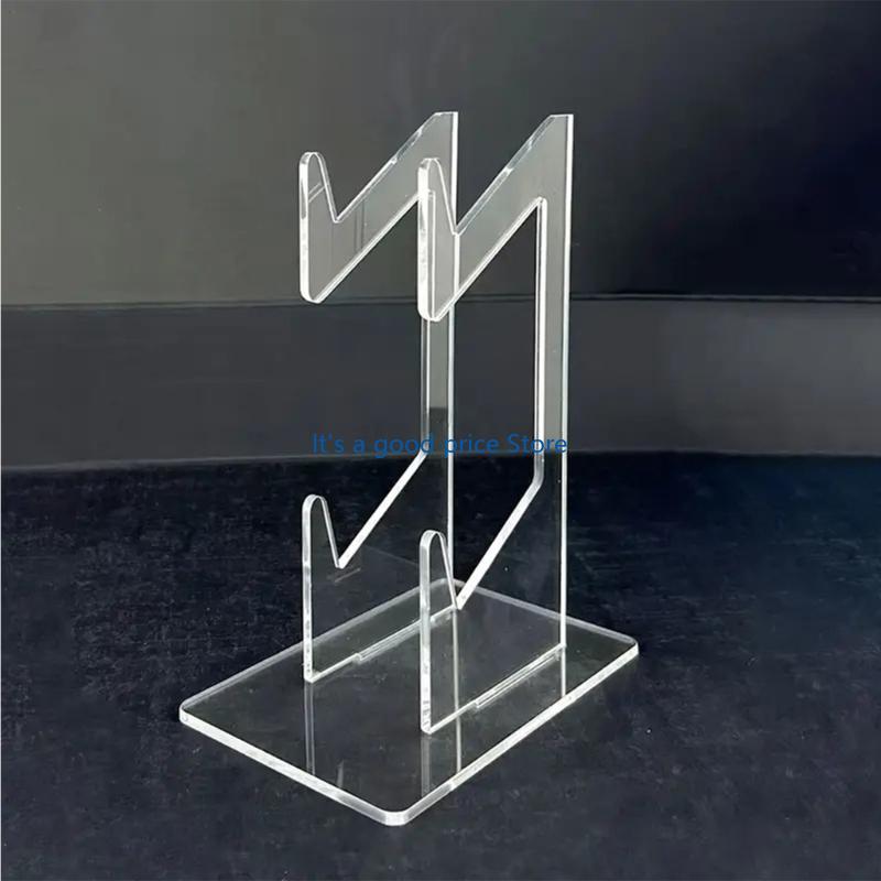 Modern Acrylic Double Controller Stand Thin Profile Design Enhances Stability Simple Installs Suitabe for Game Devices