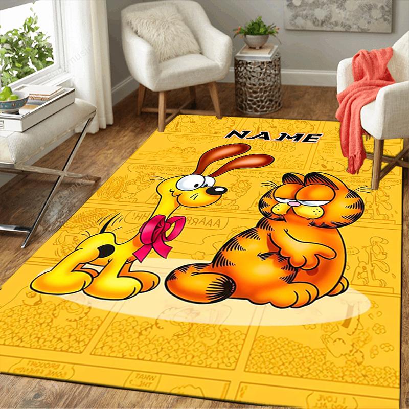 Custom 1Pc Garfield'S Orange Adventure Rug Office Carpet Indoor Outdoor Entrance Doormat Nonslip Soft And Comfortable Living Room D291572