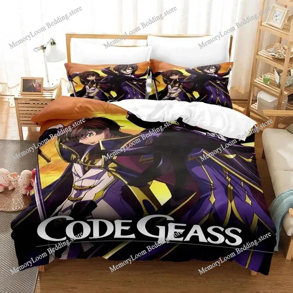 3D Printed Anime CODE GEASS Lelouch Bedding Set Duvet Cover Bedroom Comforter Single Twin King _Size Quilt Cover Home Textiles
