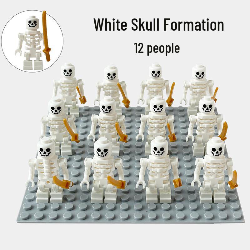 Ninja Skull Skeleton Soldier Building Blocks with Weapons