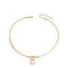 Elegant Clavicle Geometric Heart Pendant Necklace Earrings Jewelry Set French Retro Women'S Suit Batch