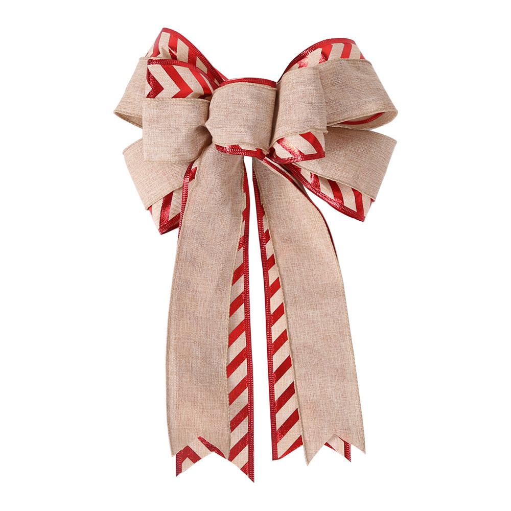 Holiday Exquisite Store Window Decoration Double Layer Bow For Cheer Christmas