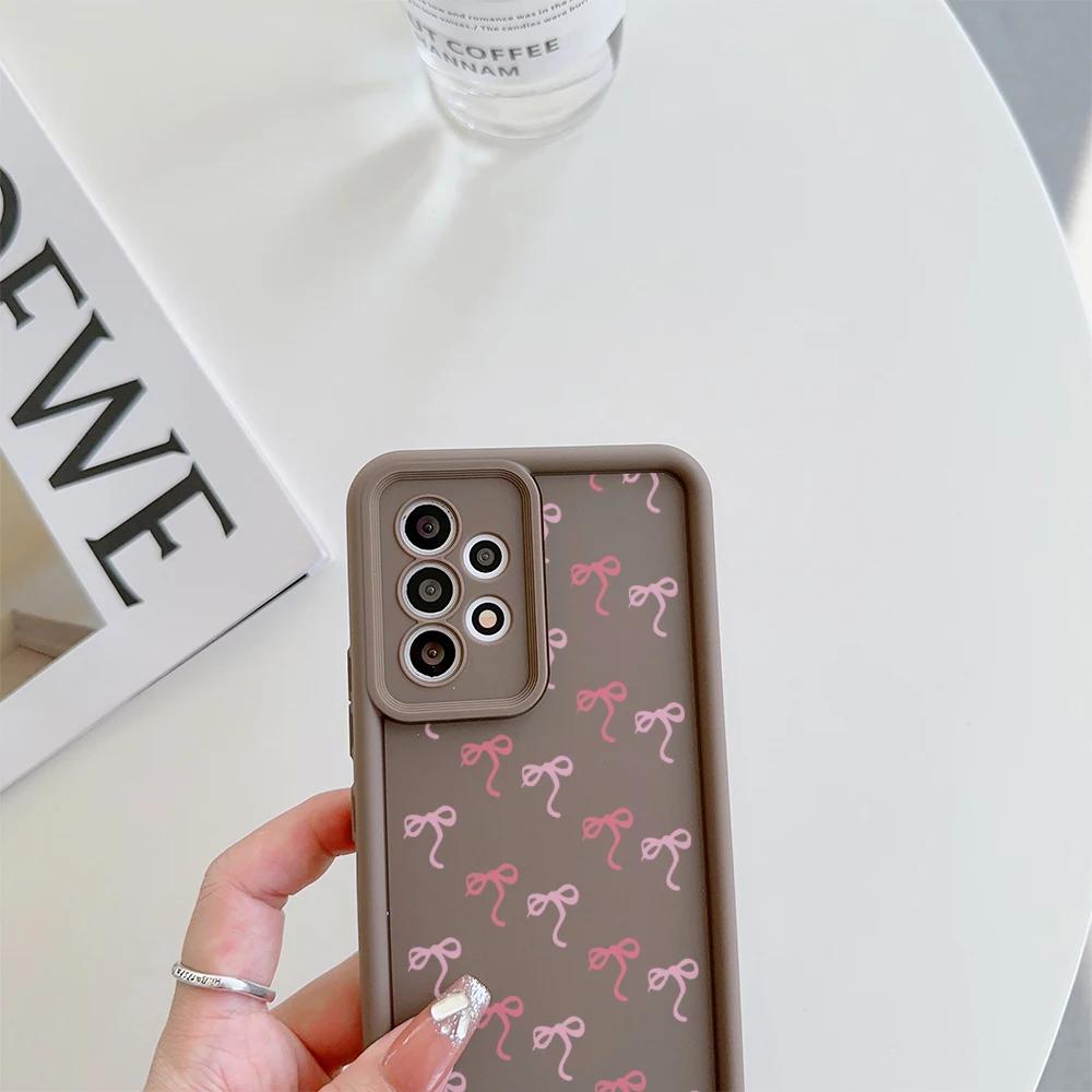 Custodia per Telefono per Motorola Moto G04 G24 G54 G05 G34 G75 G14 G15 E13 E40 E14 E22 E32 G9 G Play 2025 Cover Silicone Fiocco Rosa Custodia