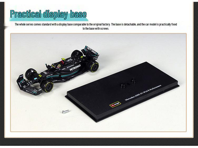 Bimego 1:43 Mercedes W15 F1 Racing Model with Acrylic Display Box