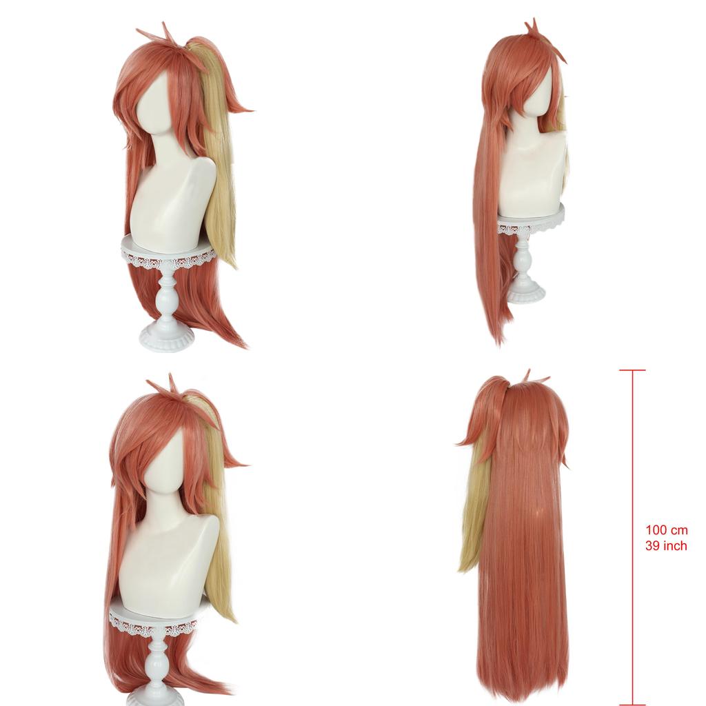 Hazbin Hotel Cherri Bomb Cosplay Fake Hair With Gradient Clip For Anime Costume