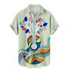 Music Pop Art Print Short Sleeve Shirt, Stylish Casual Wear