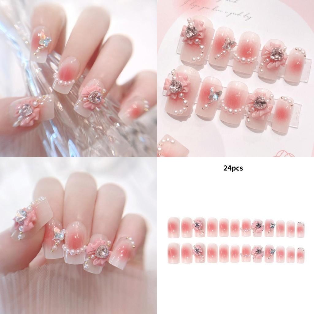 Nail Wear Handmade Fashion Cute Threedimensional Bow Exquisite Nail Patch Style