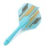 CUESOUL Integrated Flights AK5 Standard Shape Blue Base Gold Black Pattern Set Of 3 CSAK-55X-1
