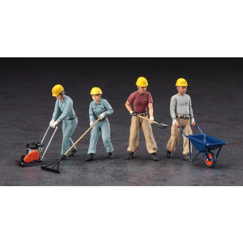 Hasegawa 1/35 Construction Machinery Series Construction Worker Set A Plastic Model WM03