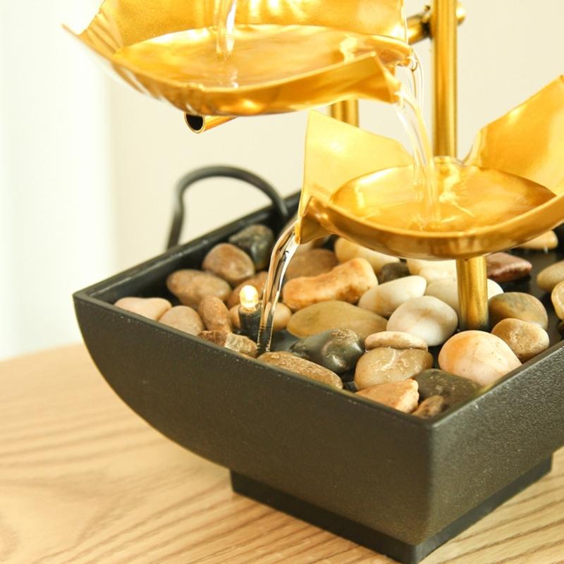 Desktop Fountain With Natural Stones And Soothings Waterfall Sound USB Operated Home Decoration Gift