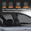 Glossy Black Carbon Fiber Window Door Deal B Pillar Post Cover Sticker For Toyota Camry 2018      2024