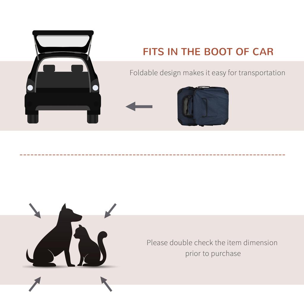 Foldable Pet Carrier for Small and Miniature Dogs, Portable Cat Carrier Soft Side Pet Travel Crate with Removable Mat, Storage Bags