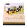Wizard Magic Castle 2027 Calendar 3D Memo Pad with LED Light & Pen Holder Creative Paper Carving Art Sculpture Desk Decor Gift