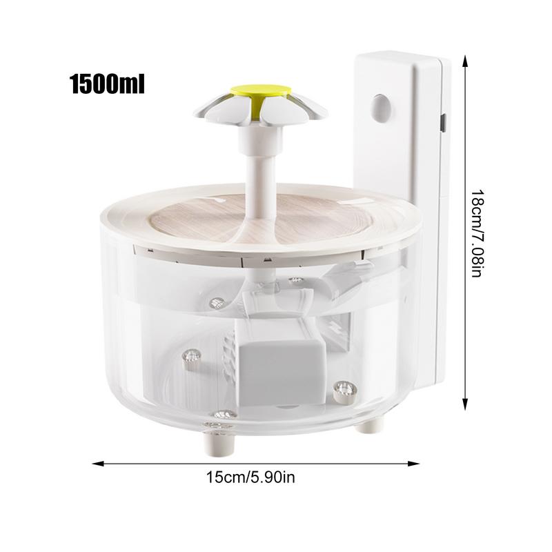 Cordless Cat Water Fountain Cat Fountains For Drinking 53Oz/1.5L Water Feeder Quiet Large Capacity With Motion Sensor For Indoor