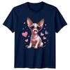 Sphynx Dog Valentine Hearts Unisexs TShirt Unisexs Tee Animal Graphic Top